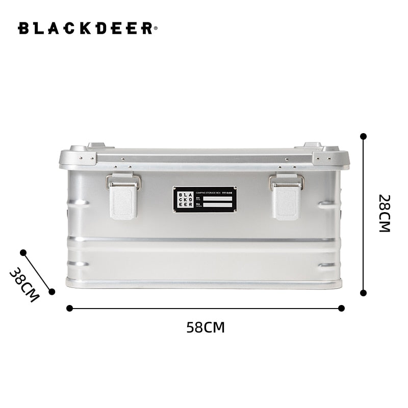 BLACKDEER 47L Aluminum Alloy Box Outdoor Camping Storage Box High-capacity Move House Travel Sundries Trunk Portable Case