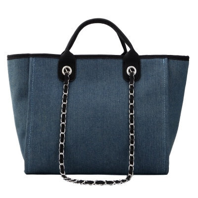 Customize monogram striped Big Mama and mini size canvas handbag travel bags totes shopping shoulder jute handbags shopper tote