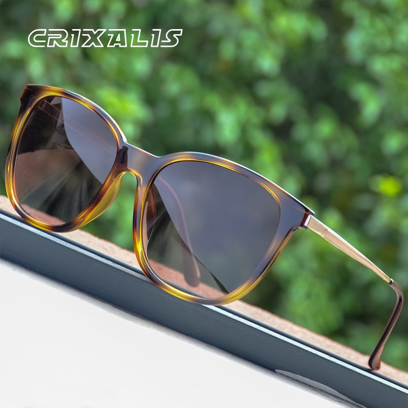 CRIXALIS Vintage Women's Sunglasses Polarized Classic Anti Glare Driving Sun Glasses For Men Luxury Brand Designer Shades Female