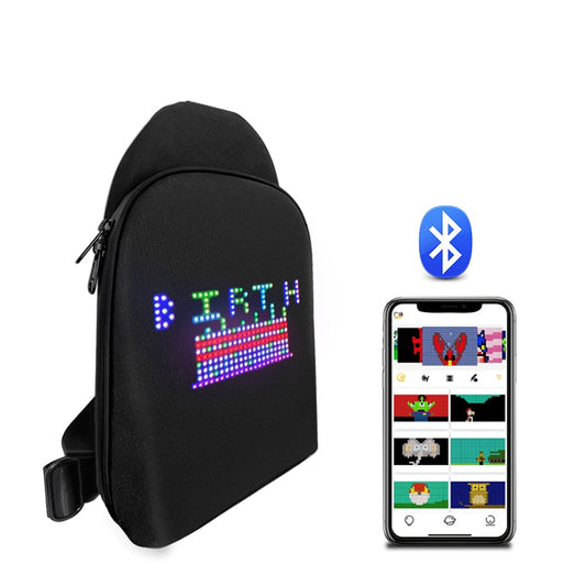 Newest Bluetooth Version Smart Pix LED Backpack For Women Men DIY Dynamic LED Messenger Bag Chest Sling Bag With Led Display