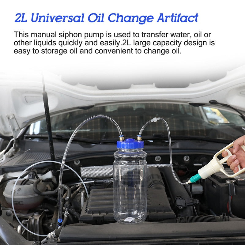Universal Car Hand Oil Change Artifact 2L  Manual Pump Suction Oil Pump Artifact Vacuum Pump Vacuum Pump Maintenance Tool