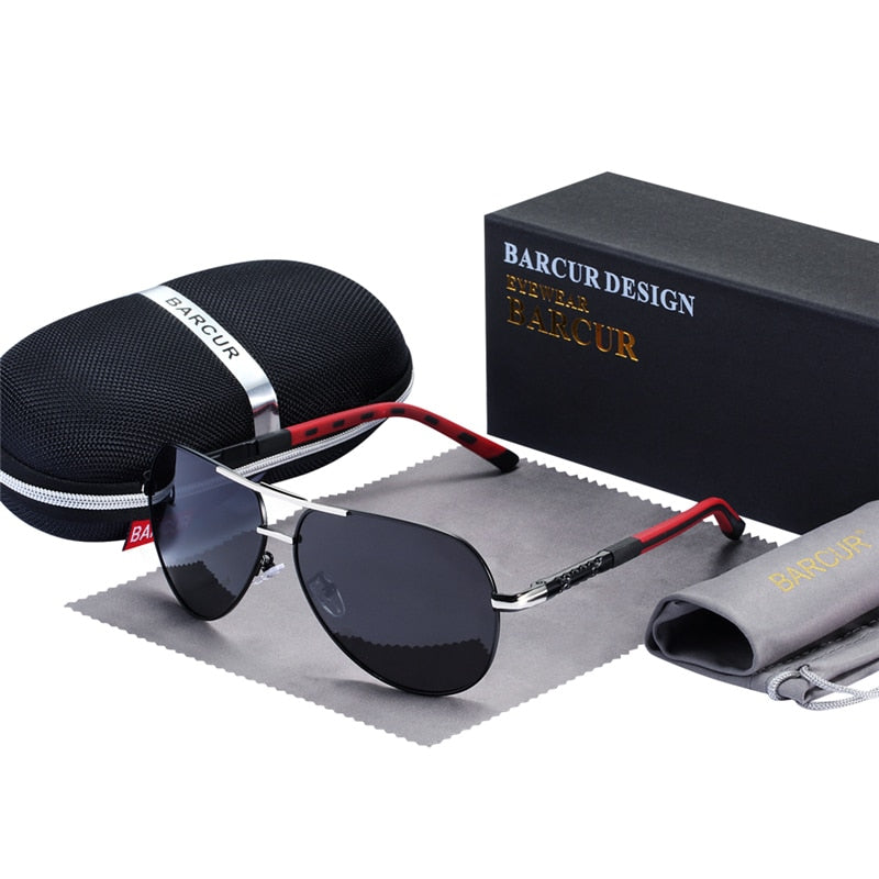 BARCUR Men sunglasses Polarized UV400 Protection Driving Sun Glasses Women Male Oculos de sol