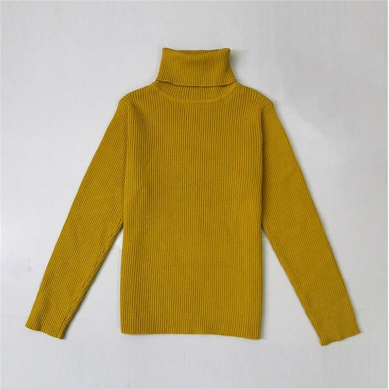 LILIGIRL Baby Girls Winter Turtleneck Sweater Clothes 2022 Autumn Boys Children Clothing Pullover Knitted Kids Sweaters