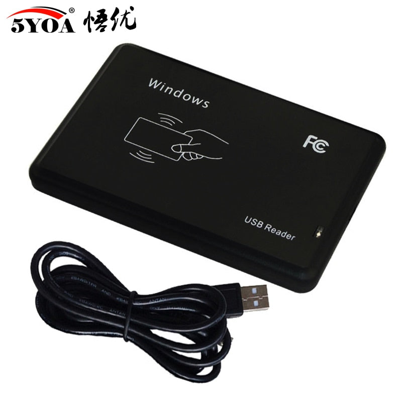 RFID Reader USB Port EM4100 TK4100 125khz ID Contactless Sensitivity Smart Card Support Window System Linux