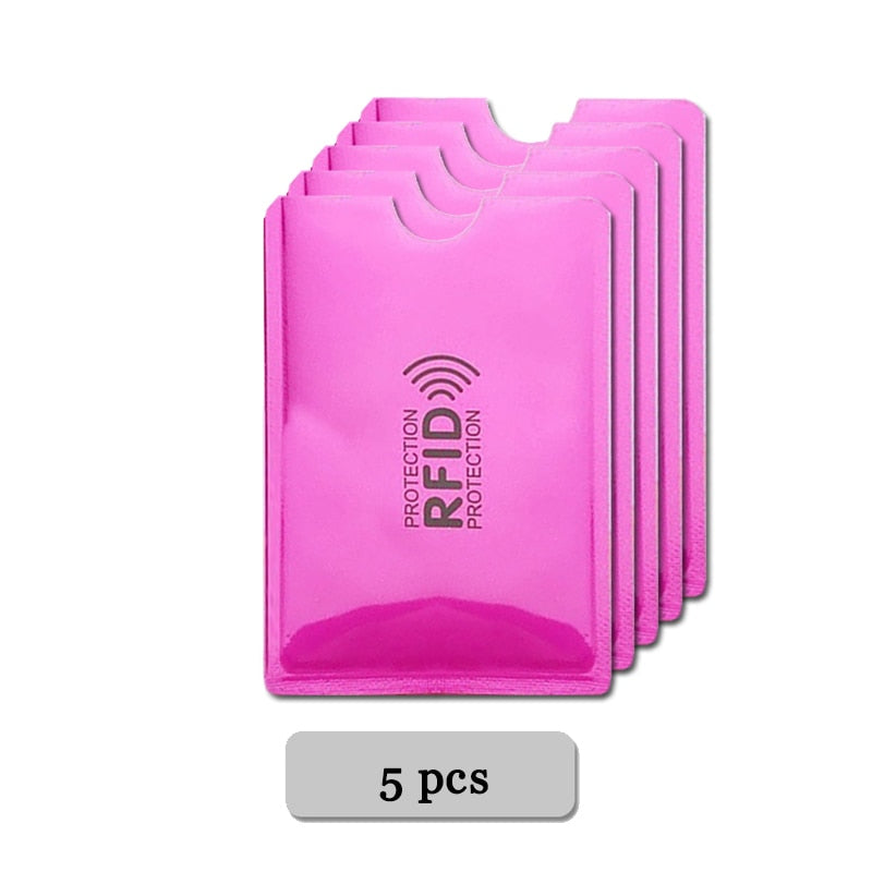 Anti Rfid Blocking Reader Lock Bank Card Holder ID Bank Card Case Student Cute ID Cards Wallet Passport Business Bancaire