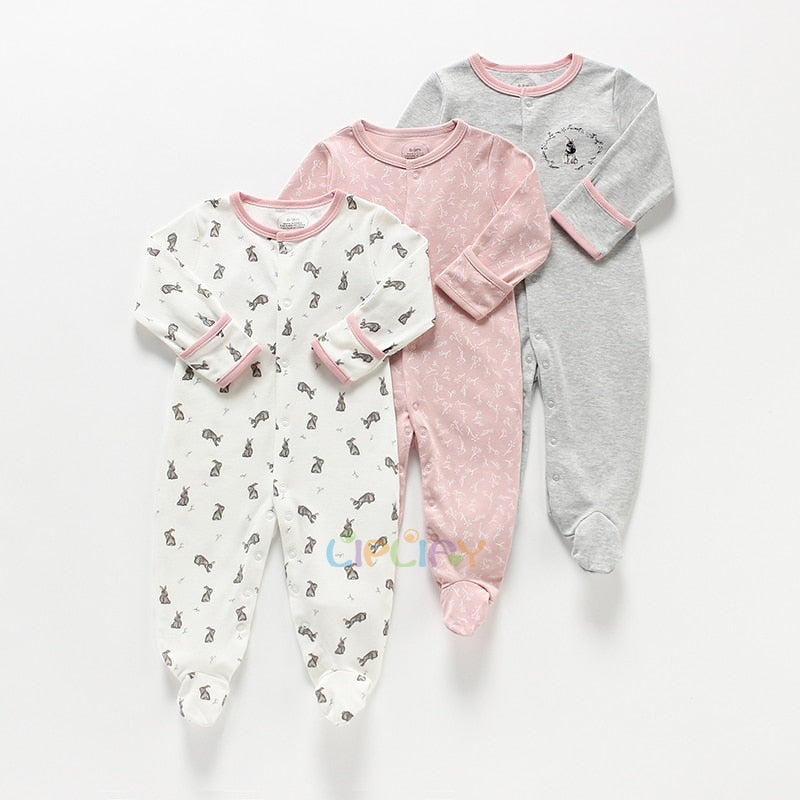 Baby Girl Romper Newborn Sleepsuit Flower Baby Rompers Infant Baby Clothes Long Sleeve Newborn Jumpsuits Baby Boy Pajamas