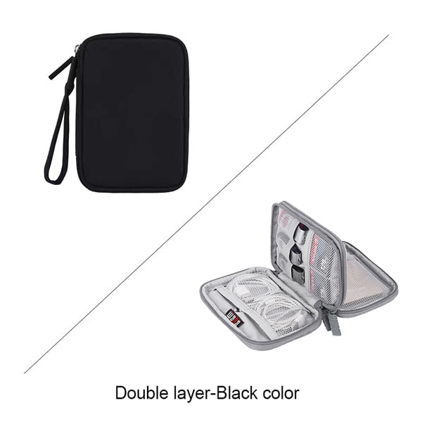 BUBM Portable External Hard Drive Case,Soft Protection Travel Carrying Case for 2.5-Inch External Hard Drive HDD / Cable Bag