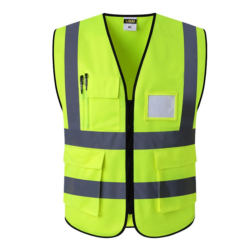 Reflective Safety Vest With Pockets Working Clothes Hi vis jacket