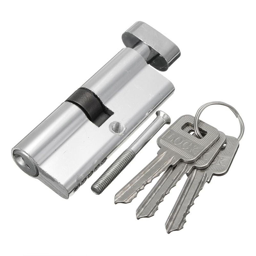 Home Security Door Lock New X70 SilverTone Cylinder Hardware Indoor Aluminum Locker Security Furniture Locks Keys Hardware 2022