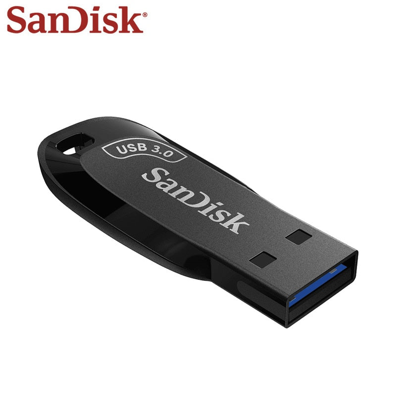 Original SanDisk Ultra Shift USB 3.0 Flash Disk 128GB 64GB 32GB Mini Key Pendrive Black Flash Drive Memory Stick For Computer