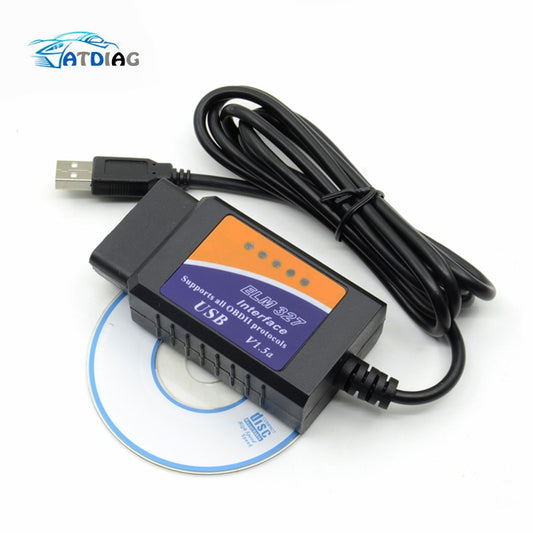 Newest ELM327 USB V1.5 OBD2 Car Diagnostic Scanner ELM 327 V 1.5 OBD 2 OBDII Interface PC-Based Auto Diagnostic-Tool OBD-II Scan