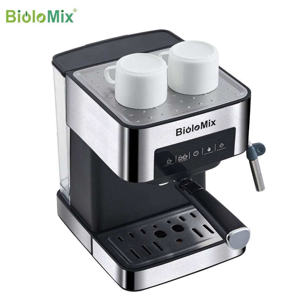BioloMix 20 Bar Italian Type Espresso Coffee Maker Machine with Milk Frother Wand for Espresso, Cappuccino, Latte and Mocha