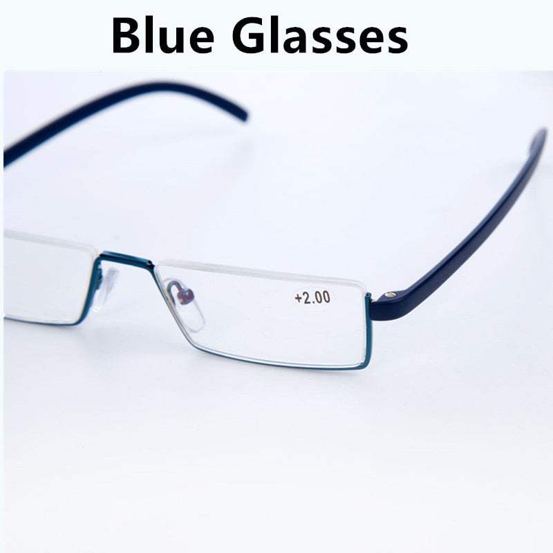 Comfy Light Half Frame Reading Glasses TR90 Resin Foldable Presbyopic Glasses Unisex For Women&Men Fashion with Eyewear Case