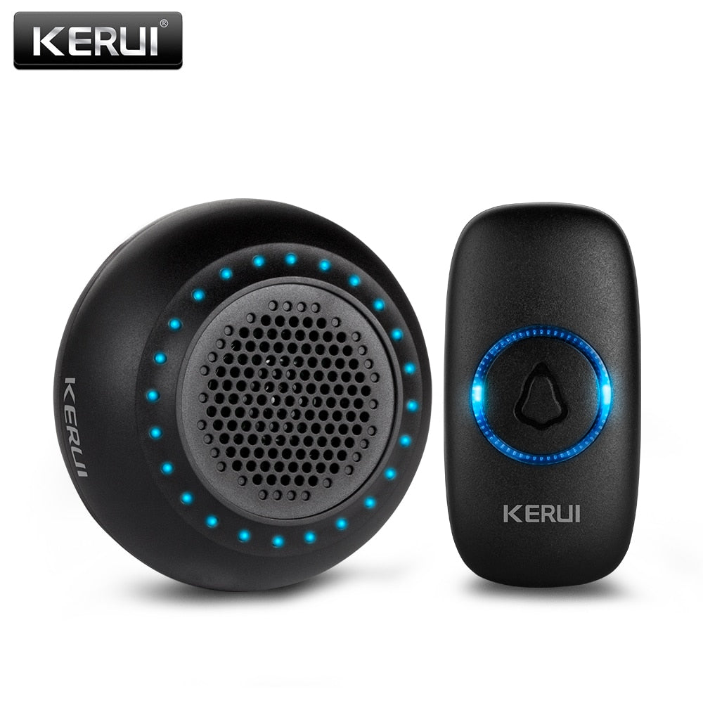 KERUI M523 Wireless Doorbell Kit Waterproof Touch Button 32 Songs Colorful LED light Home Security Smart Chimes Doorbell Alarm