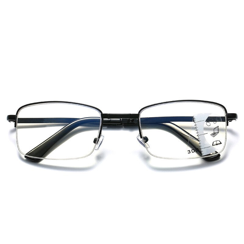 Folding Anti-blue Reading Reading Glasses Male High-definition Reading Glasses Gold Black Silver Three-color Folding Storage
