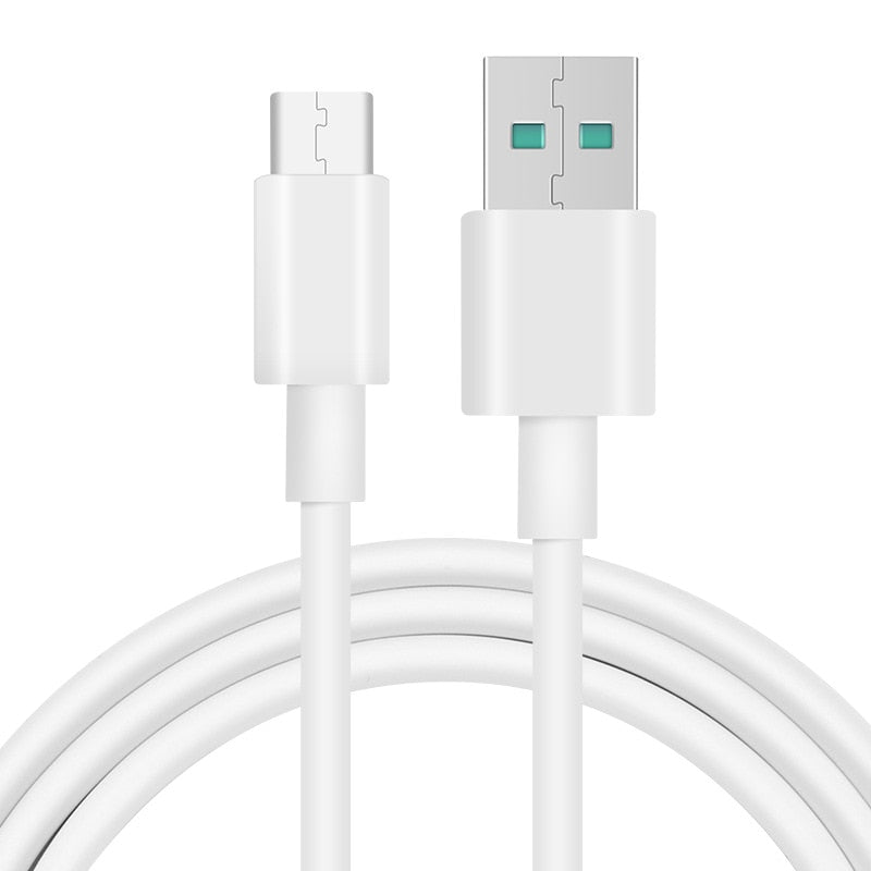 Fast Charge 5A USB Type C Cable For Samsung S20 S9 S8 Xiaomi Huawei P30 Pro Mobile Phone Charging Wire White Blcak Cable