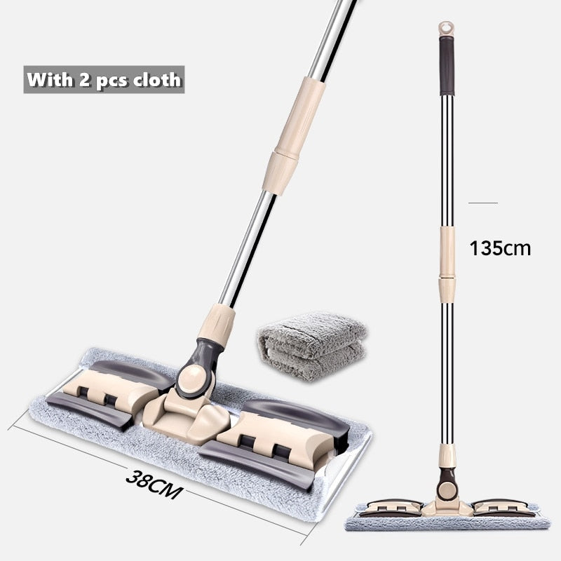 Lazy Floor Flat Wringer Mop Household Free Hand-Washing Dry and Wet Dual Purpose  Mopping Artifact Tile Floor Household cleaning