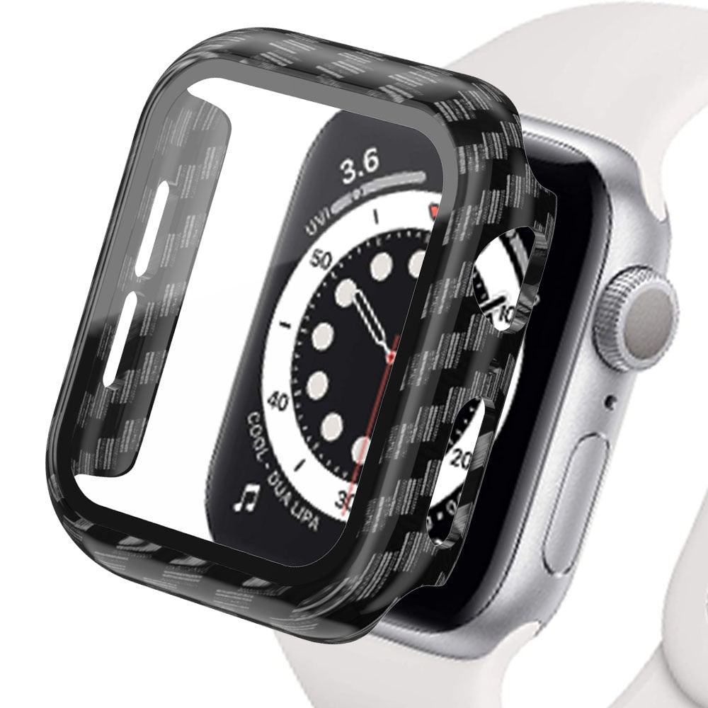Tempered Glass+Matte Watch Cover  for Apple Watch Case 44mm 40mm 42mm 38mm  Bumper+Screen Protector for Iwatch SE 6 5 4 3 2 1