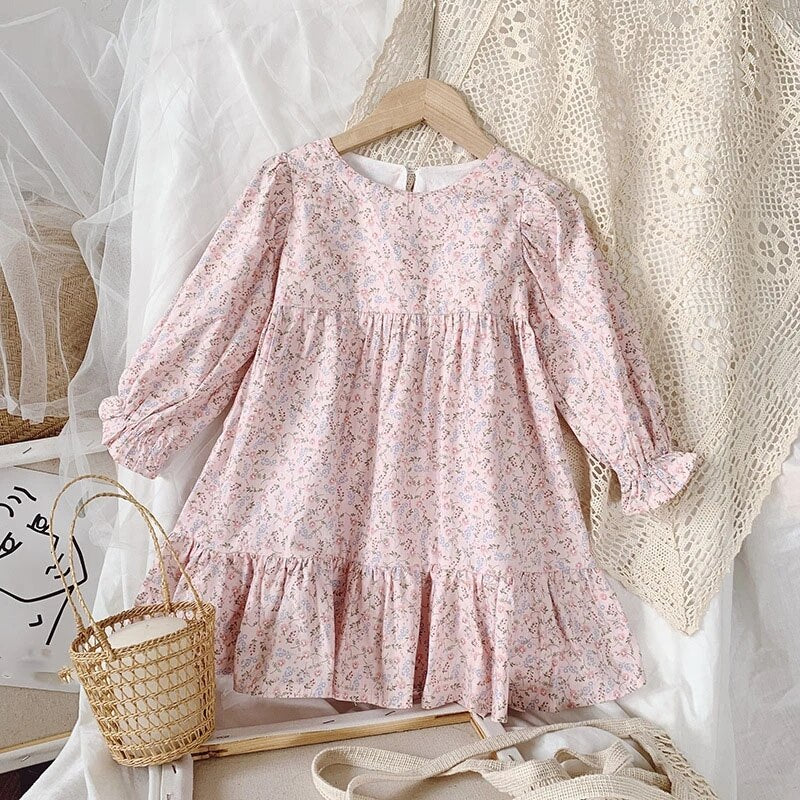 Girls Dress 2021 Autumn New Children Dresses Palace Style Baby Kids Todder Cute Lace Embroidered Princess Party Dress For Girls