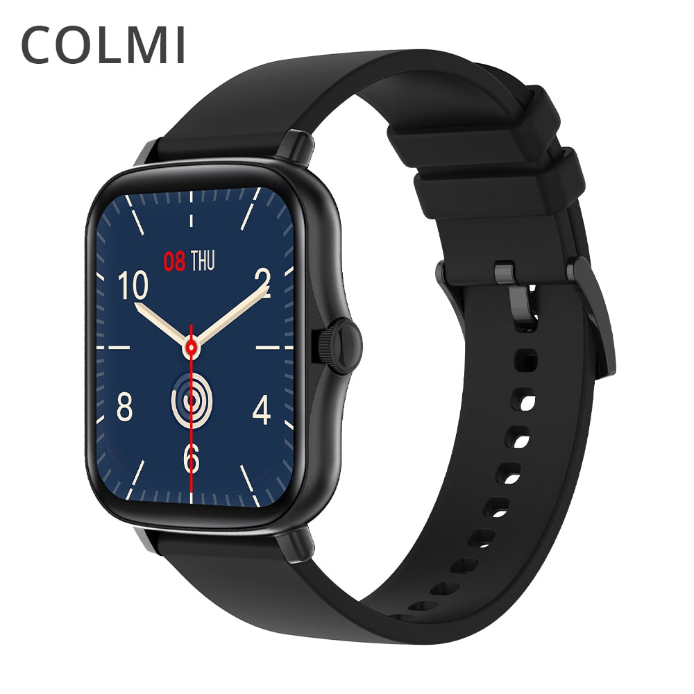 COLMI P8 Plus 1.69 inch 2021 Smart Watch Men Full Touch Fitness Tracker IP67 waterproof Women GTS 2 Smartwatch for Xiaomi phone