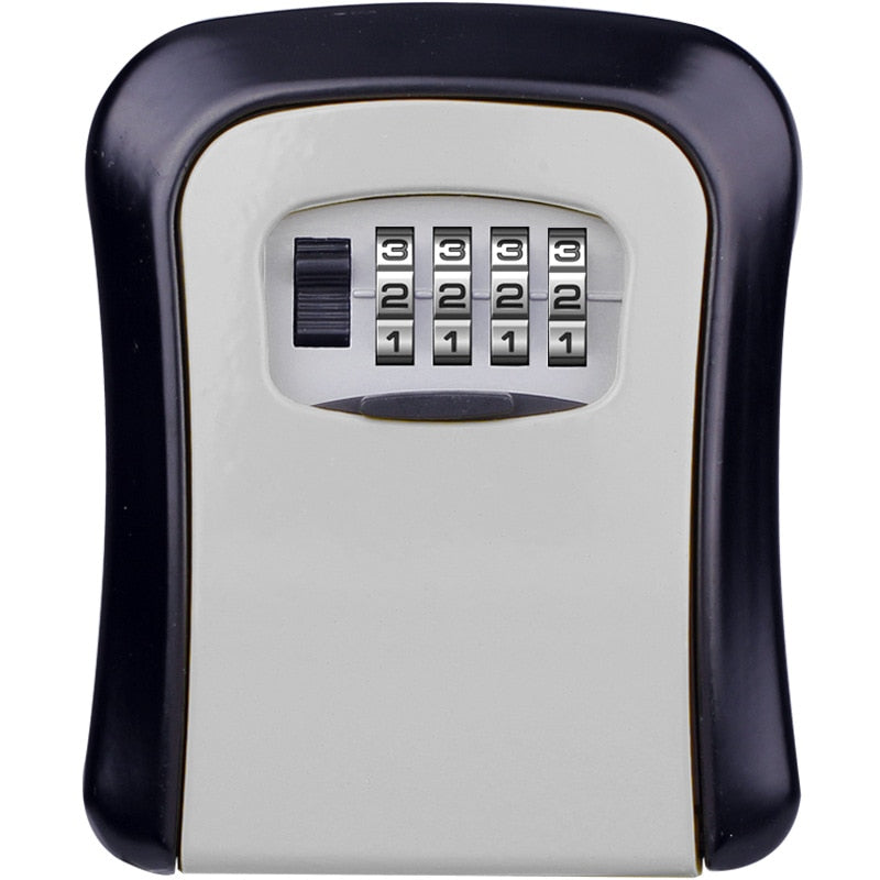 Wall Mount Key Storage Secret Box Keychain Holder Organizer 4 Digit Combination Password Security Code Lock No Key Home Safe