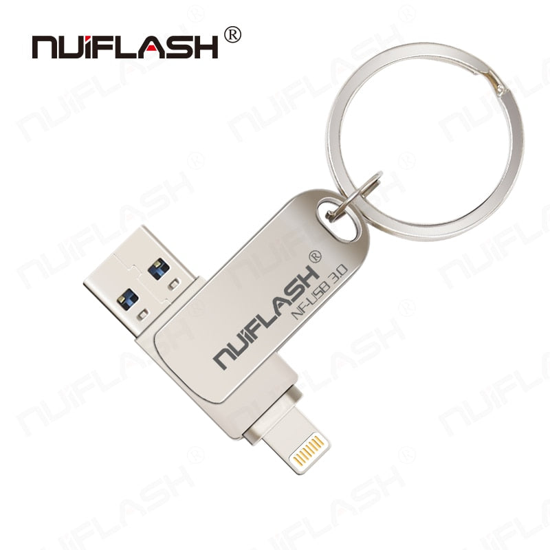 Usb Flash Drive pendrive For iPhone 6/6s/6Plus/7/7Plus/8/X Usb/Otg/Lightning 2 in 1 Pen Drive For iOS External Storage Devices