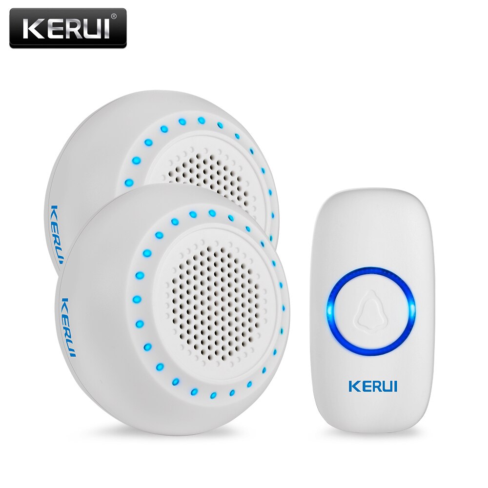 KERUI M523 Wireless Doorbell Kit Waterproof Touch Button 32 Songs Colorful LED light Home Security Smart Chimes Doorbell Alarm
