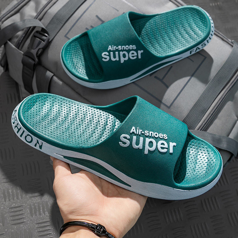 Home travel sandals fashion bathing slippers personality Korean students' indoor anti odor anti slip soft bottom beach shoes