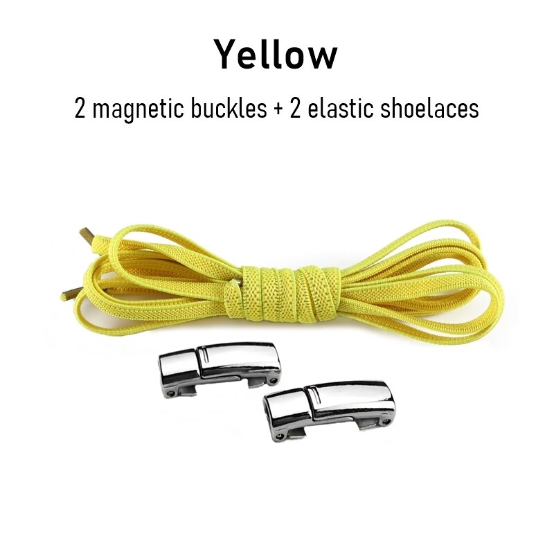 1Pair New Flat Elastic Magnetic Locking Shoelace No Tie Shoelaces Special Creative Kids Adult Sneakers Shoes Laces strings