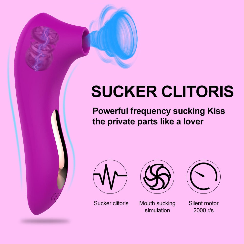 Clit Sucker Vagina Sucking Vibrator Clitoris Stimulator Blowjob Oral Nipple Sex Toys for Adult Women Masturbator Erotic Products