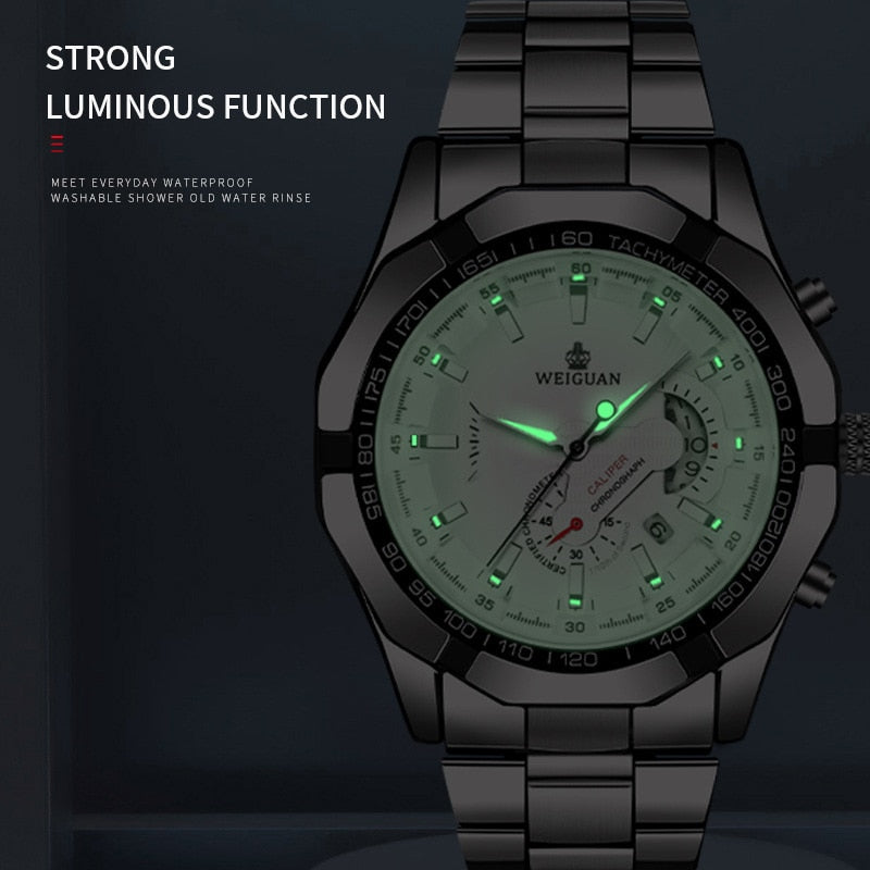 Casual Sport Watches Chronograph Wristwatch Automatic business Movement  Imported Mechanical Waterproof Luminous product
