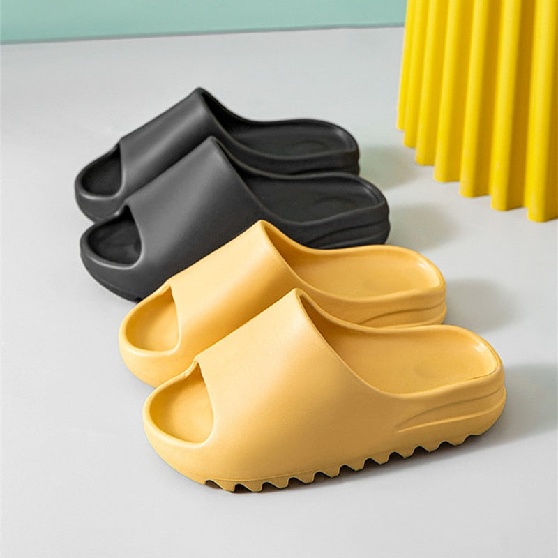 Home Women Thick Bottom Slippers Platform Chunky Heel Living Room Bathroom Slides Non Slip Trend Designer Shoes Ladies Female