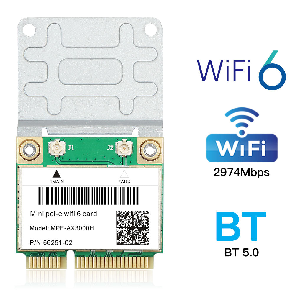 Tri Band 5374Mbps WiFi 6E AX210 Mpe-AXE3000H/ AC7265 Wireless Card BT 5.2 For Mini PCIE Wi-Fi Adapter Win10 For Desktop/Laptop