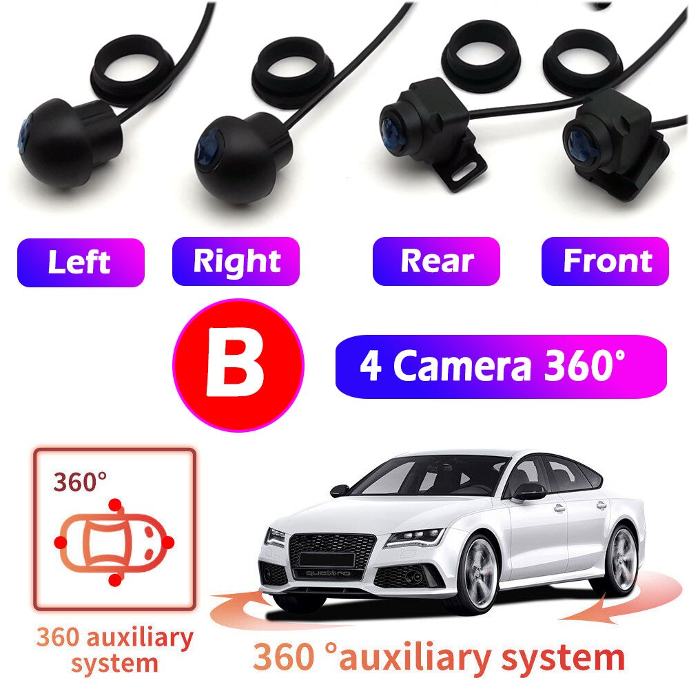 360° Panoramic Camera 720P HD Rear / Front / Left / Right 360 Panoramic Accessories for Car android Radio