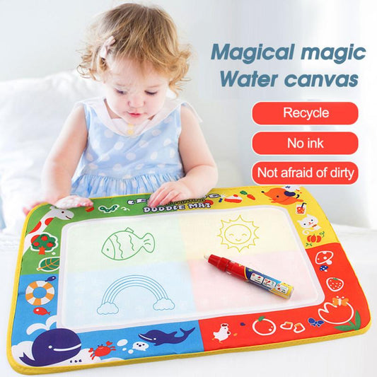 Water Drawing Mat No-Ink Kid Drawing Tools Set Colorful Doodle Mat Water Canvas Recycle Fast Kids Montessori Early Education Toy