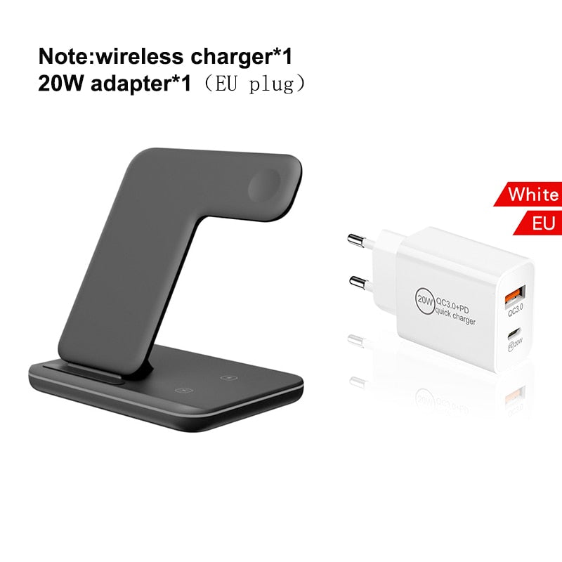 Wireless Charger Stand 15W Qi Fast Charging Dock Station for Apple Watch iWatch 7 AirPods Pro 2 For iPhone 13 12 XS XR X 8 Z5A