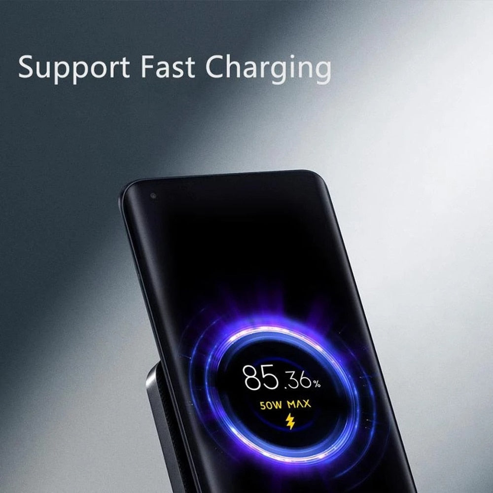 Xiaomi 55W/30W Wireless Charger Max Vertical air-cooled wireless charging Support Fast Charger For Xiaomi 10 For Iphone