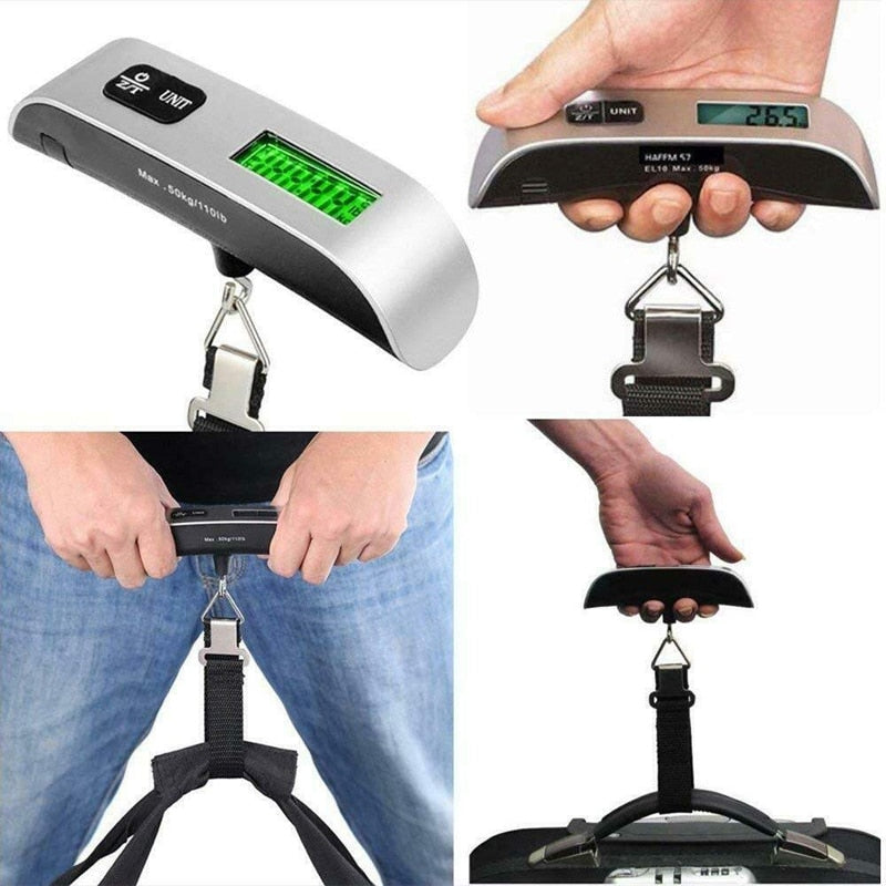 50kg 10g Digital Scale  Electronic Balance Pocket Luggage Hanging Scale Suitcase Travel Weighing Scale Baggage Bag Weight Tool