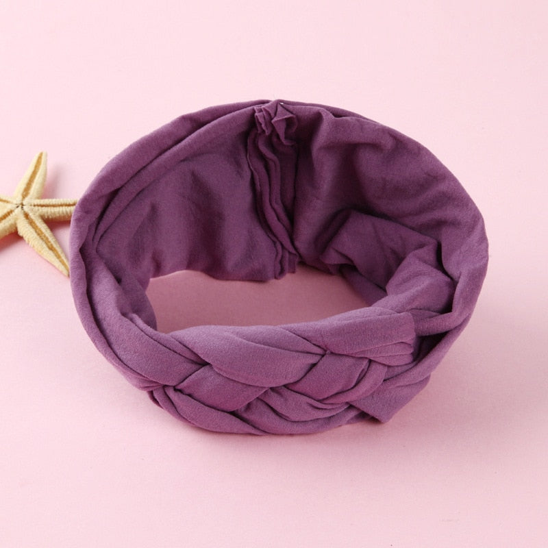 1 PCS Lytwtw's Baby Girl Headband Crossed Knot Infant Newborn Headwear Headwrap Gift Toddlers Bandage Ribbon Hair Accessories