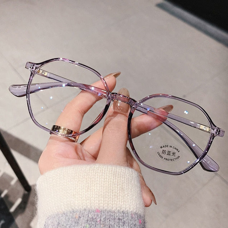 Fashion Transparent Reading Glasses Female Middle-aged and Elderly High-definition Anti-blue Light Glasses for The Elderly