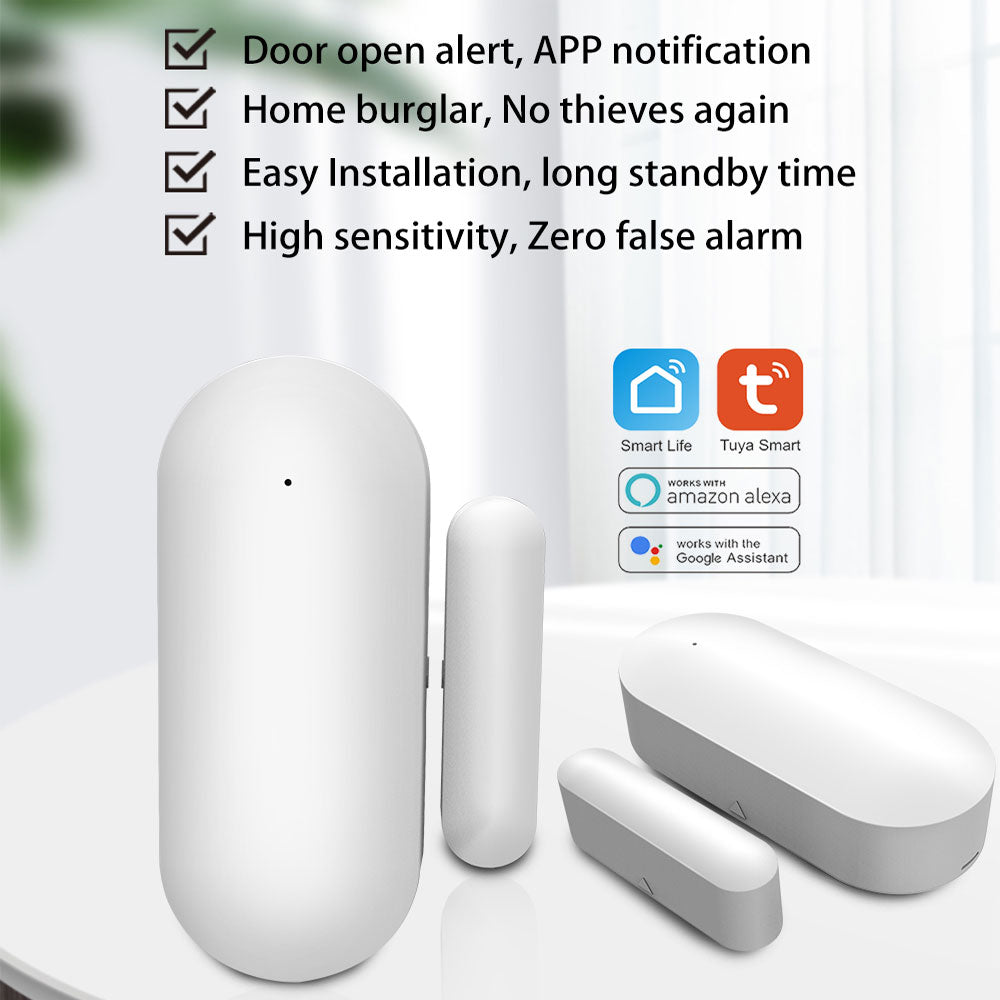 Tuya Smart WiFi Door Sensor Smart Door Open/Closed Detectors Wifi Window Sensor Smartlife APP Work With Google Home Alexa