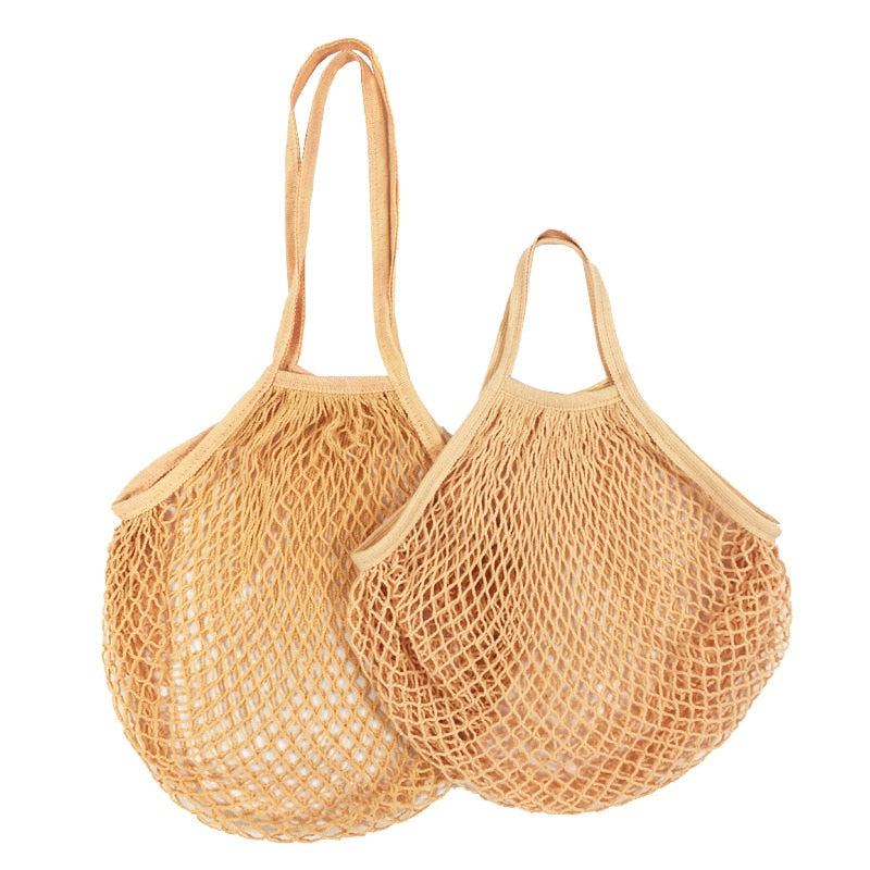 20 Colors Reusable Shopping Bags Portable Net Bag Fruit Vegetable Storage Eco-friendly Cotton foldable Mesh Bag for Shopping