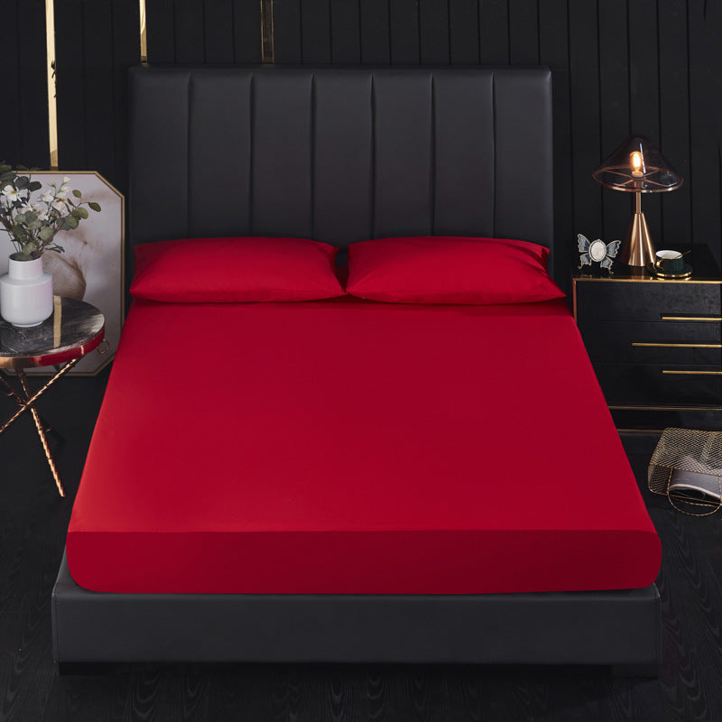 Cross-border new product solid color brushed bed sheet bed cover modern minimalist home fabric bed sheet waterproof baby wetting bed sheet