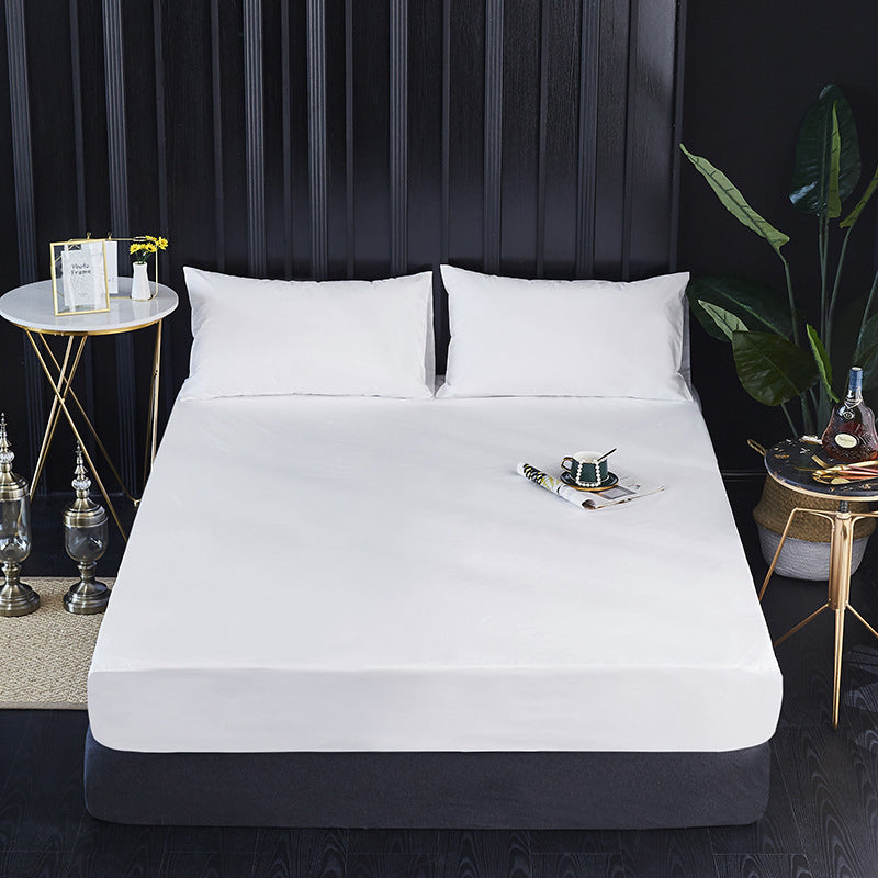 Cross-border new product solid color brushed bed sheet bed cover modern minimalist home fabric bed sheet waterproof baby wetting bed sheet