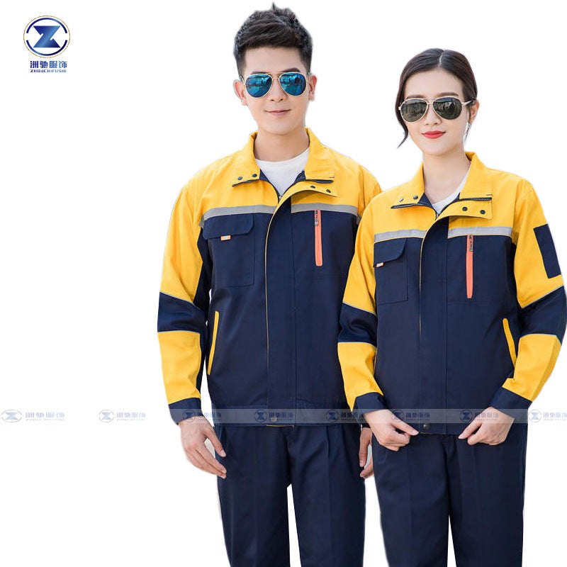 Spring and autumn long-sleeved work clothes labor insurance clothes factory clothes wear-resistant breathable engineering maintenance clothes work clothes custom