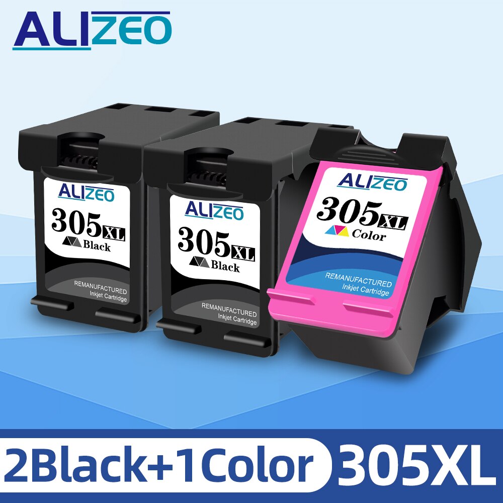 Alizeo Remanufactured Replacement For HP 305 HP 305 XL Ink Cartridge For HP Deskjetseries 4100 1212 1255 4122 6422 6430 2332