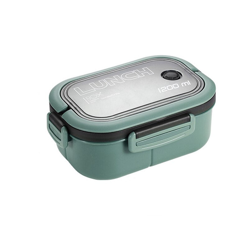 Single Double-layer Lunch Box Portable Compartment Fruit Food Box Microwave Lunch Box With Fork And Spoon Picnic Fresh Box