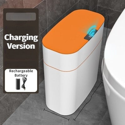 Automatic Intelligent Smart Trash Can Sensor Kitchen Trash Bin With Lid Household Bedroom Bathroom Narrow Gap Waste Garbage Bin