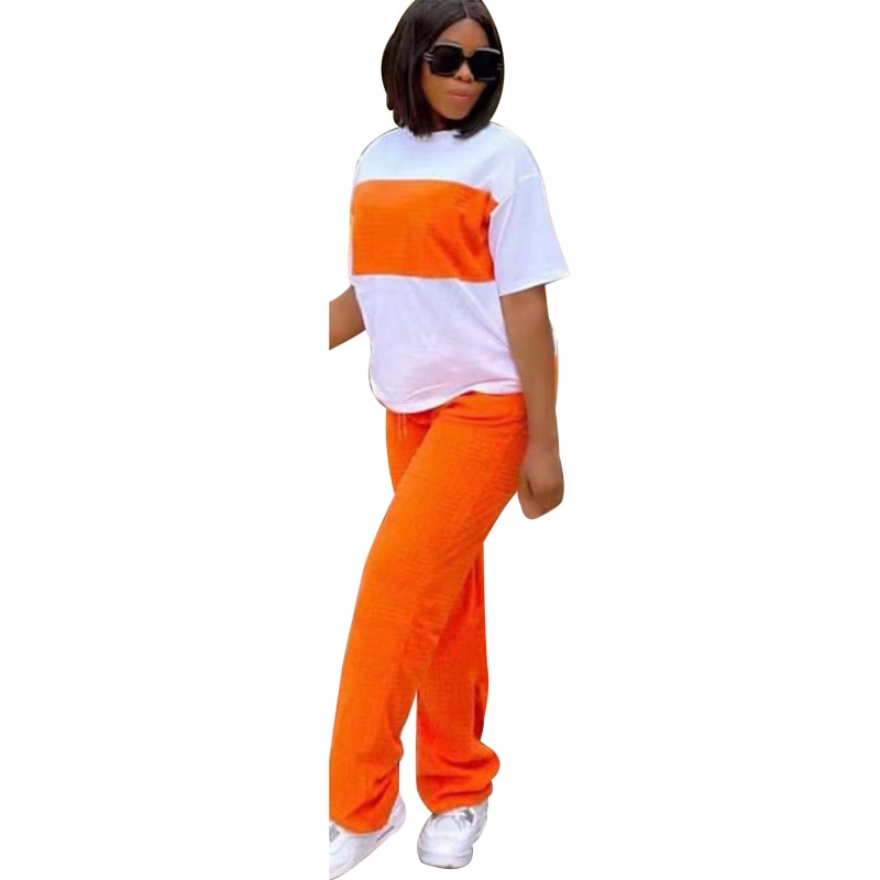 2 Piece Women Set Dashiki African Clothes Summer Autumn New Fashion Short Sleeve Top And Pants Suit Party Lady Matching Sets