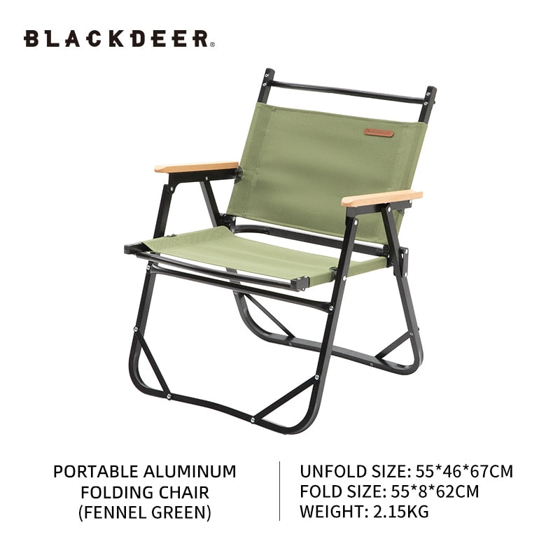Blackdeer Portable Aluminum Folding Chair Camping Leisure Chair For Picnic Kermit Chair